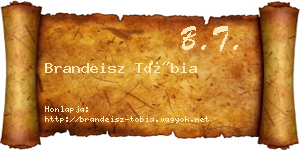 Brandeisz Tóbia névjegykártya